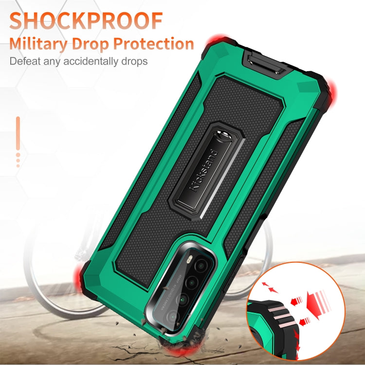 For Huawei Y7a Knight Jazz PC+TPU Shockproof Protective Case with Foldable Holder
