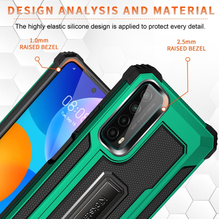 For Huawei Y7a Knight Jazz PC+TPU Shockproof Protective Case with Foldable Holder