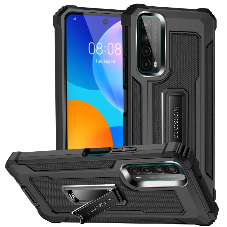 For Huawei Y7a Knight Jazz PC+TPU Shockproof Protective Case with Foldable Holder