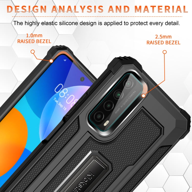 For Huawei Y7a Knight Jazz PC+TPU Shockproof Protective Case with Foldable Holder