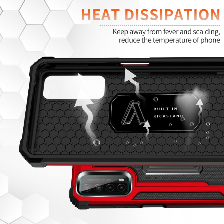 For Huawei Y7a Knight Jazz PC+TPU Shockproof Protective Case with Foldable Holder