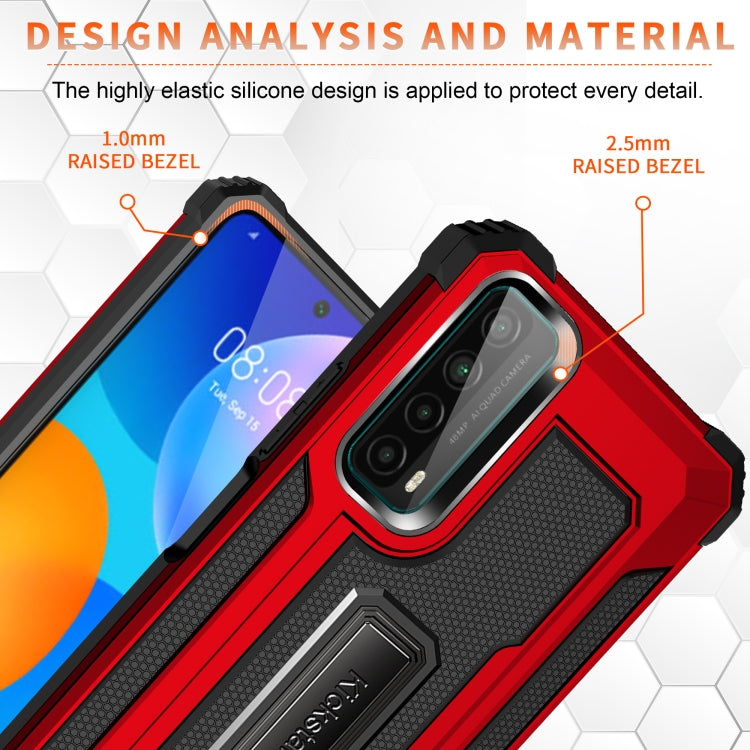 For Huawei Y7a Knight Jazz PC+TPU Shockproof Protective Case with Foldable Holder