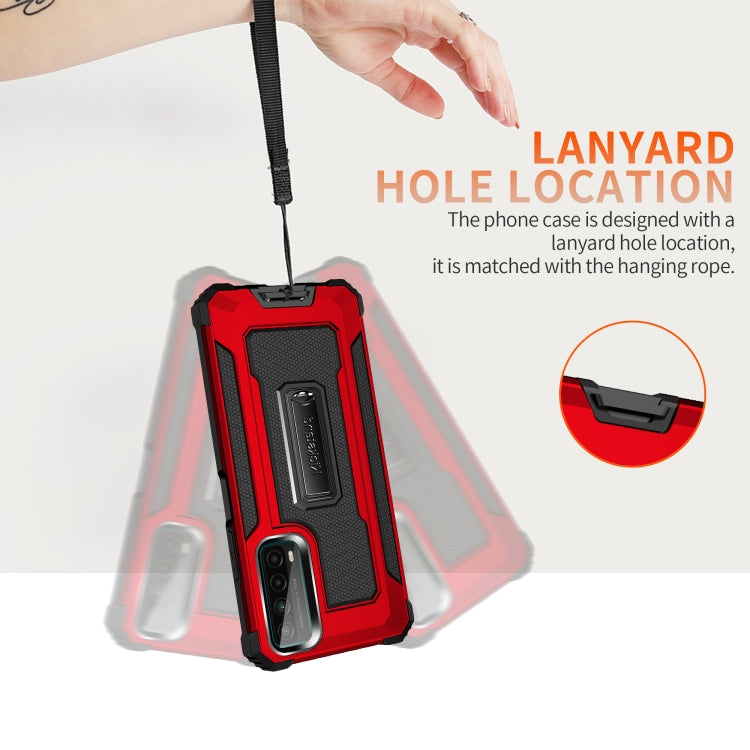 For Huawei Y7a Knight Jazz PC+TPU Shockproof Protective Case with Foldable Holder