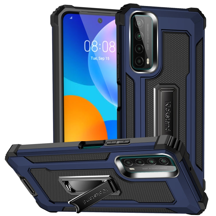 For Huawei Y7a Knight Jazz PC+TPU Shockproof Protective Case with Foldable Holder