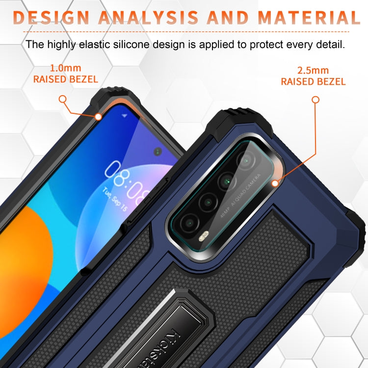 For Huawei Y7a Knight Jazz PC+TPU Shockproof Protective Case with Foldable Holder