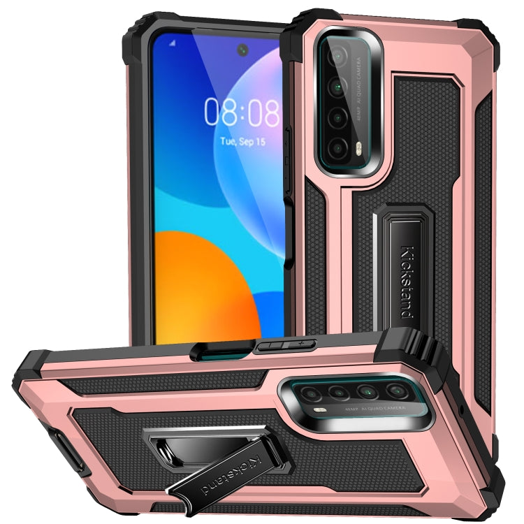 For Huawei Y7a Knight Jazz PC+TPU Shockproof Protective Case with Foldable Holder