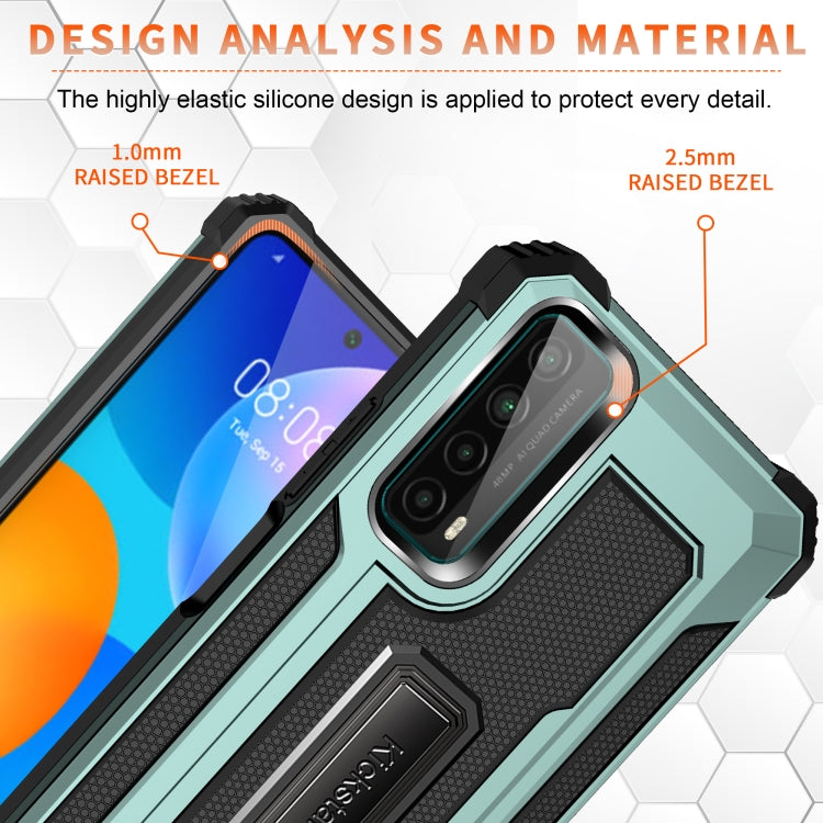 For Huawei Y7a Knight Jazz PC+TPU Shockproof Protective Case with Foldable Holder