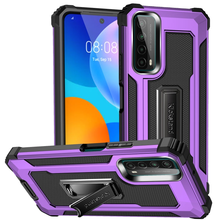For Huawei Y7a Knight Jazz PC+TPU Shockproof Protective Case with Foldable Holder