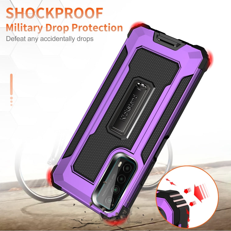 For Huawei Y7a Knight Jazz PC+TPU Shockproof Protective Case with Foldable Holder
