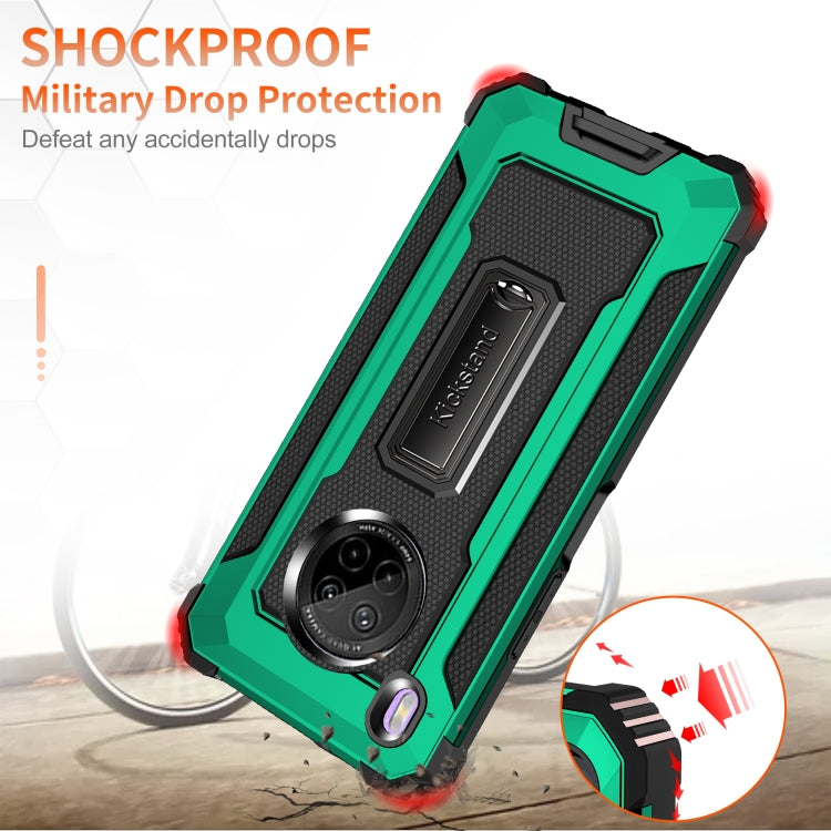 For Huawei Y9a Knight Jazz PC+TPU Shockproof Protective Case with Foldable Holder