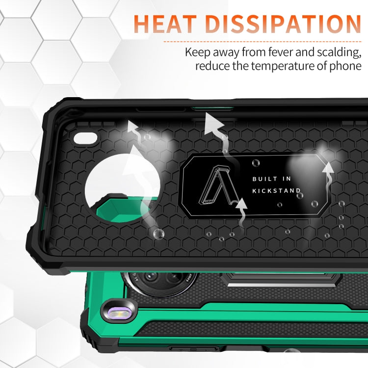 For Huawei Y9a Knight Jazz PC+TPU Shockproof Protective Case with Foldable Holder
