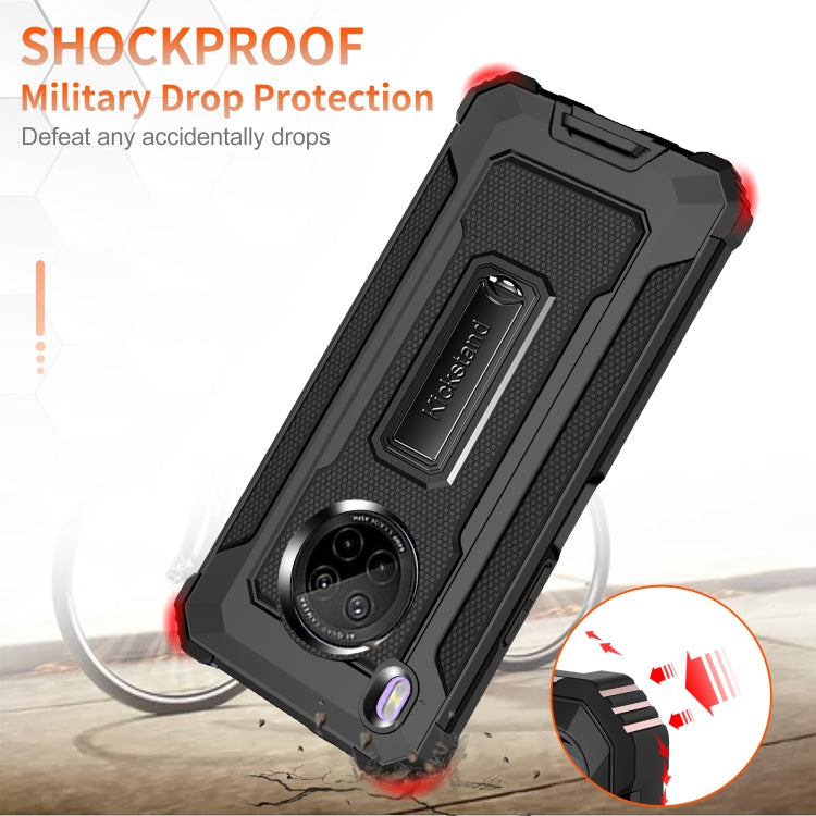 For Huawei Y9a Knight Jazz PC+TPU Shockproof Protective Case with Foldable Holder