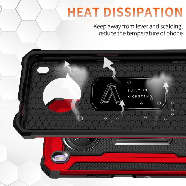 For Huawei Y9a Knight Jazz PC+TPU Shockproof Protective Case with Foldable Holder