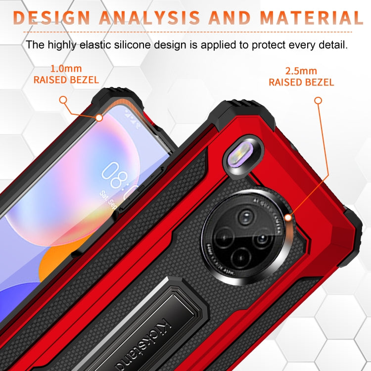 For Huawei Y9a Knight Jazz PC+TPU Shockproof Protective Case with Foldable Holder