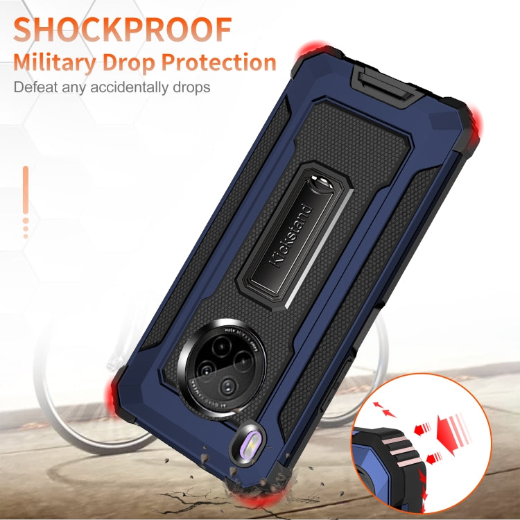 For Huawei Y9a Knight Jazz PC+TPU Shockproof Protective Case with Foldable Holder