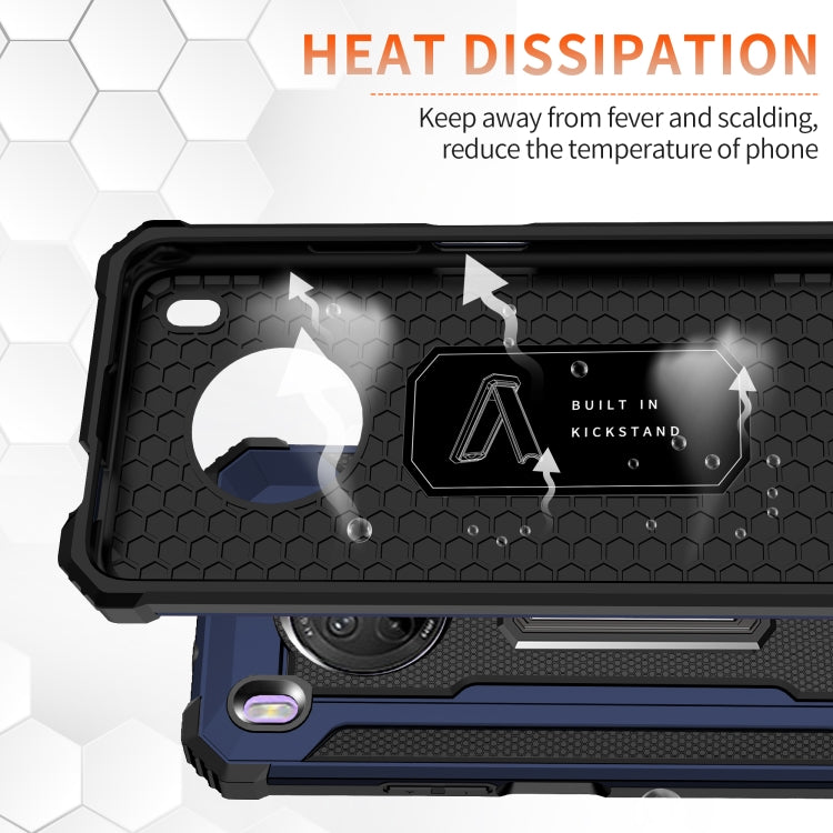 For Huawei Y9a Knight Jazz PC+TPU Shockproof Protective Case with Foldable Holder
