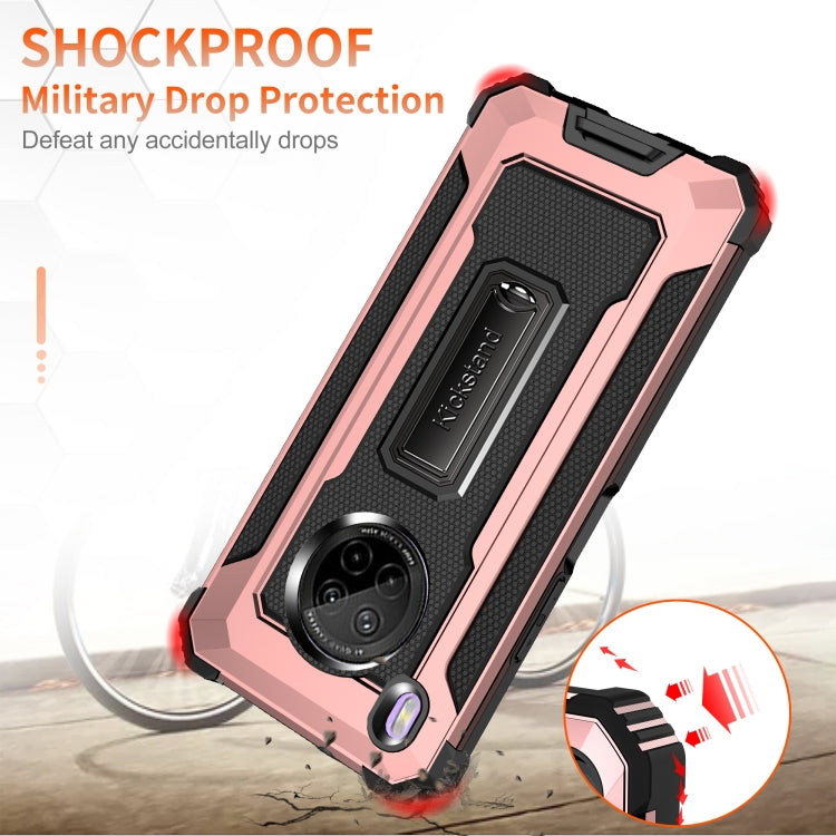 For Huawei Y9a Knight Jazz PC+TPU Shockproof Protective Case with Foldable Holder
