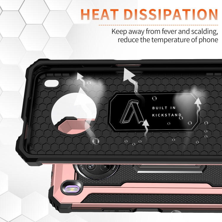 For Huawei Y9a Knight Jazz PC+TPU Shockproof Protective Case with Foldable Holder