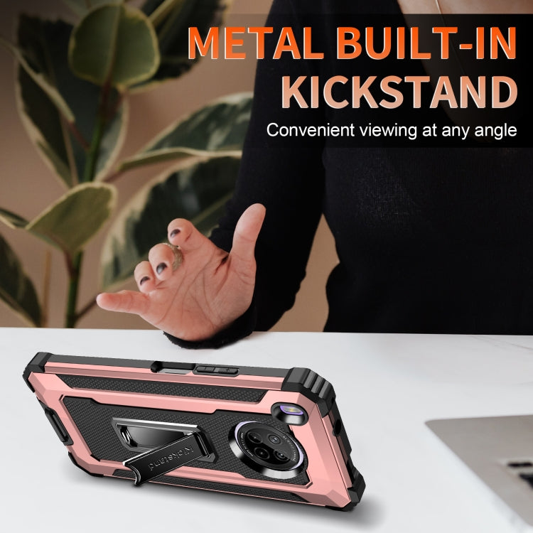 For Huawei Y9a Knight Jazz PC+TPU Shockproof Protective Case with Foldable Holder
