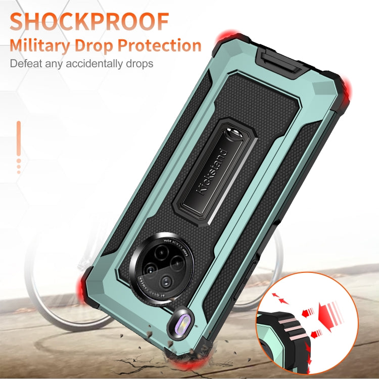 For Huawei Y9a Knight Jazz PC+TPU Shockproof Protective Case with Foldable Holder