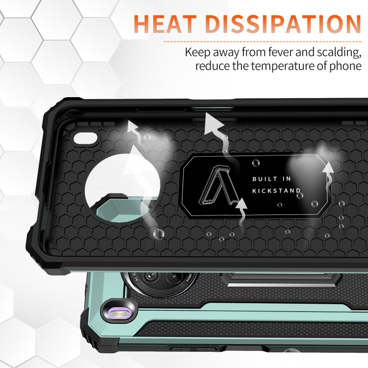For Huawei Y9a Knight Jazz PC+TPU Shockproof Protective Case with Foldable Holder