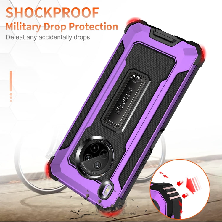 For Huawei Y9a Knight Jazz PC+TPU Shockproof Protective Case with Foldable Holder