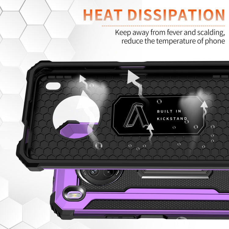 For Huawei Y9a Knight Jazz PC+TPU Shockproof Protective Case with Foldable Holder