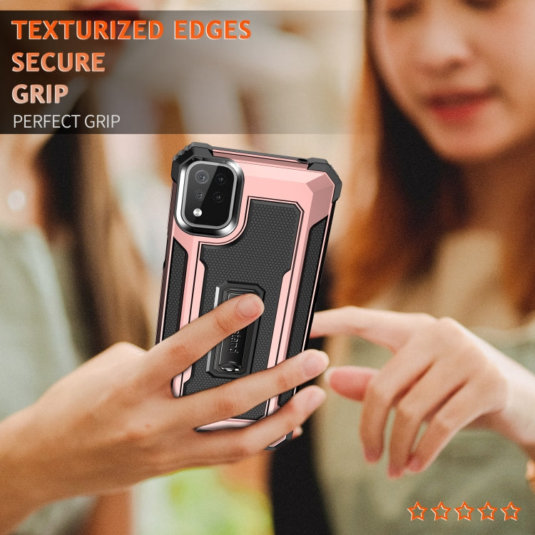 For LG K53 Knight Jazz PC+TPU Shockproof Protective Case with Foldable Holder