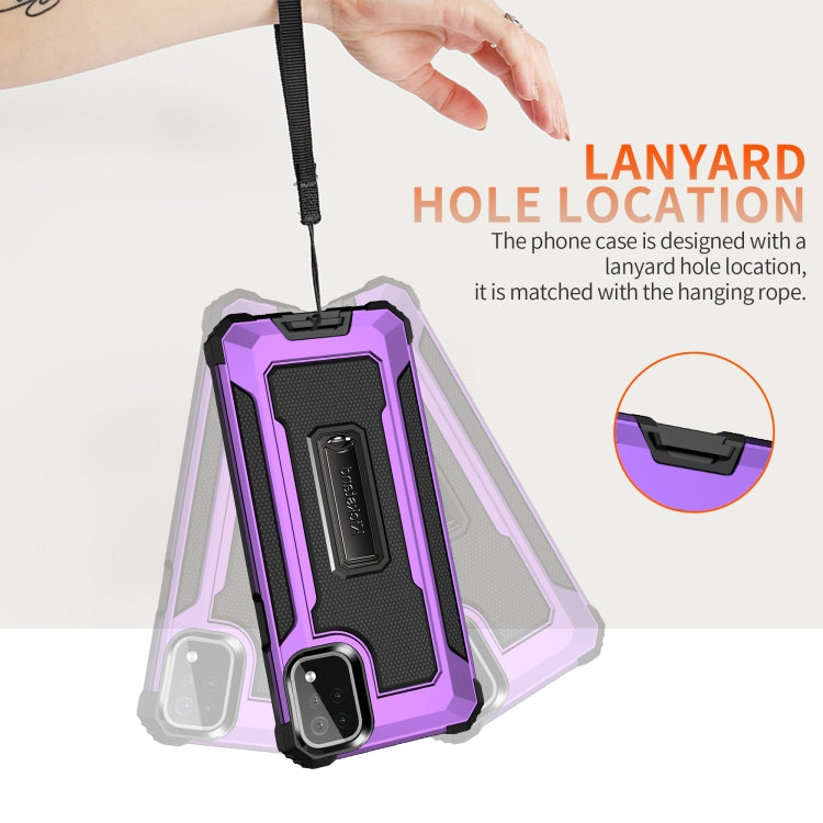 For LG K53 Knight Jazz PC+TPU Shockproof Protective Case with Foldable Holder