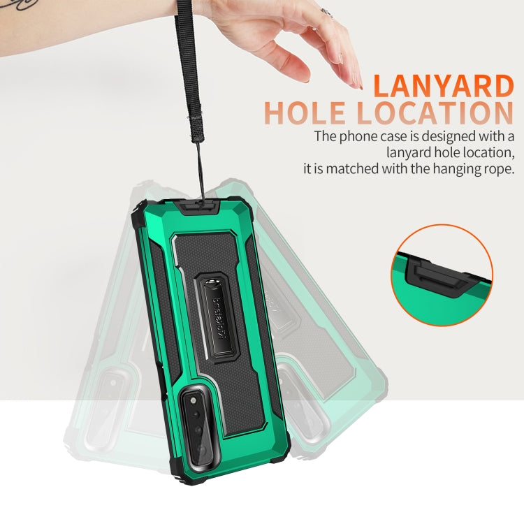 For LG Stylo 7 5G Knight Jazz PC+TPU Shockproof Protective Case with Foldable Holder