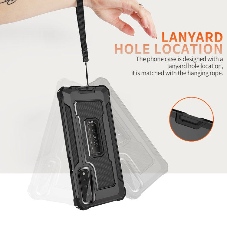 For LG Stylo 7 5G Knight Jazz PC+TPU Shockproof Protective Case with Foldable Holder