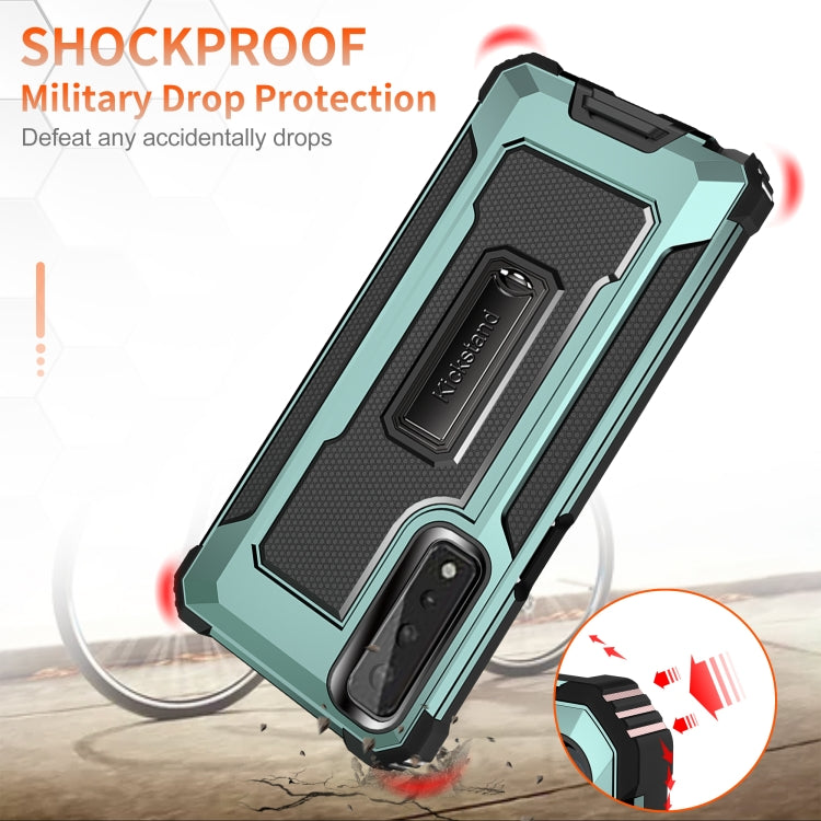 For LG Stylo 7 5G Knight Jazz PC+TPU Shockproof Protective Case with Foldable Holder