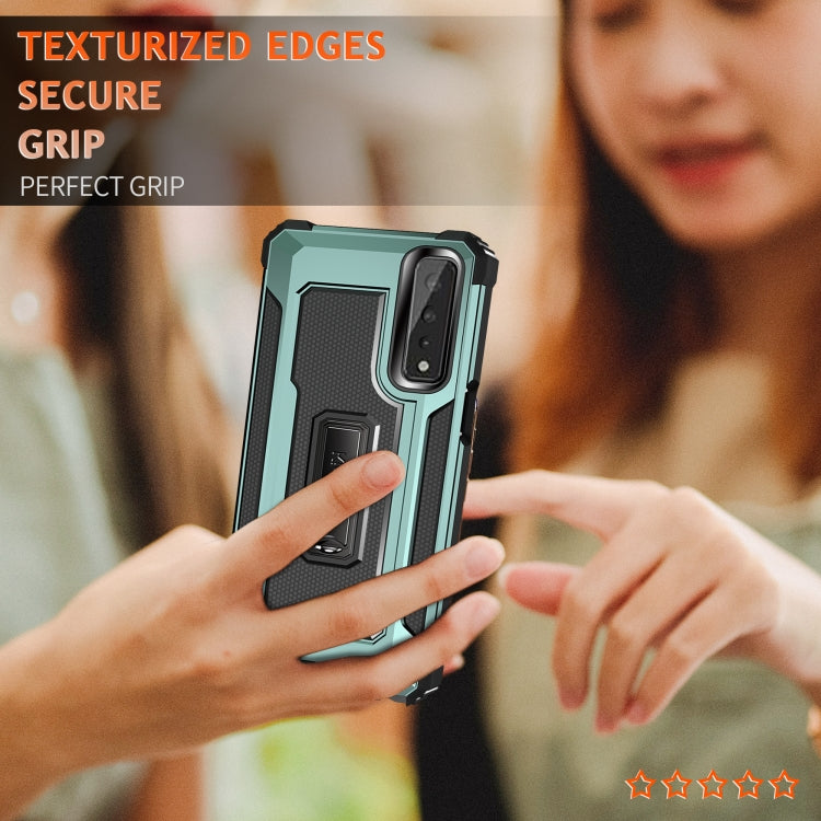 For LG Stylo 7 5G Knight Jazz PC+TPU Shockproof Protective Case with Foldable Holder
