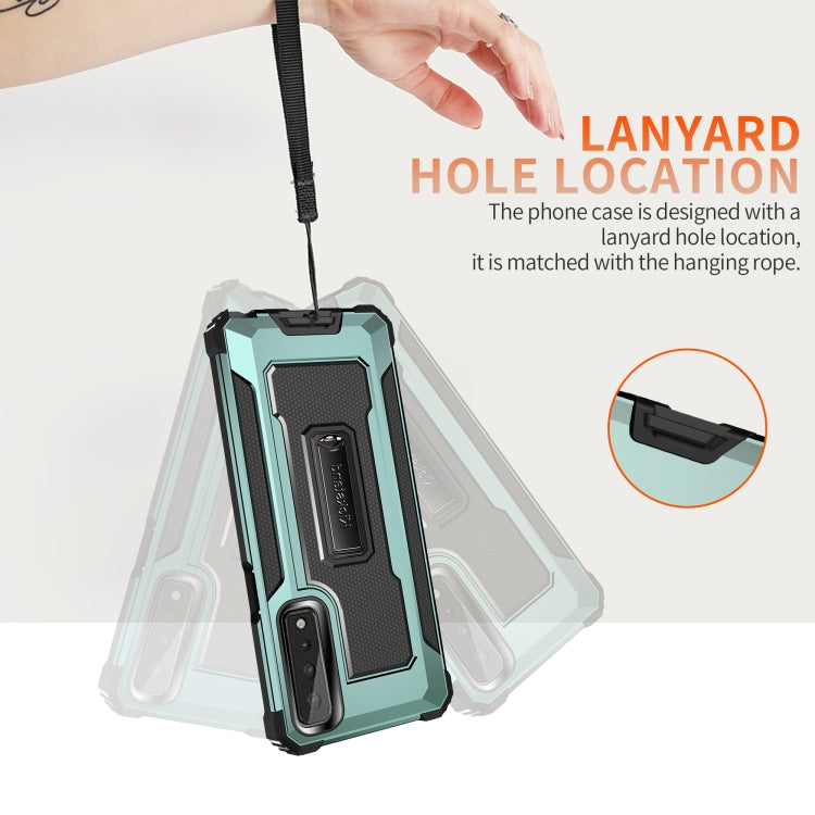 For LG Stylo 7 5G Knight Jazz PC+TPU Shockproof Protective Case with Foldable Holder
