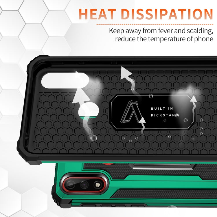 For Motorola Moto E7 Power (2021) Knight Jazz PC+TPU Shockproof Protective Case with Foldable Holder