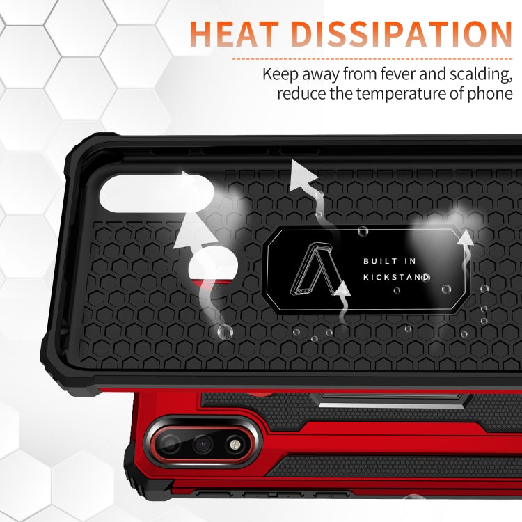 For Motorola Moto E7 Power (2021) Knight Jazz PC+TPU Shockproof Protective Case with Foldable Holder