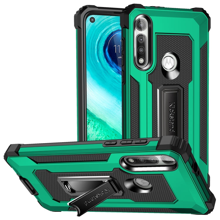 For Motorola Moto G Fast Knight Jazz PC+TPU Shockproof Protective Case with Foldable Holder