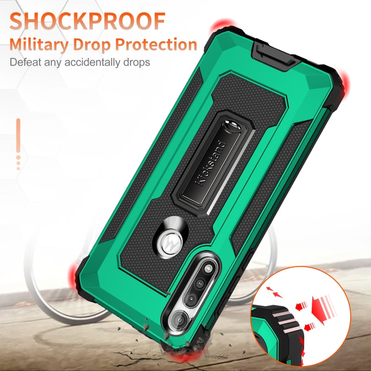For Motorola Moto G Fast Knight Jazz PC+TPU Shockproof Protective Case with Foldable Holder