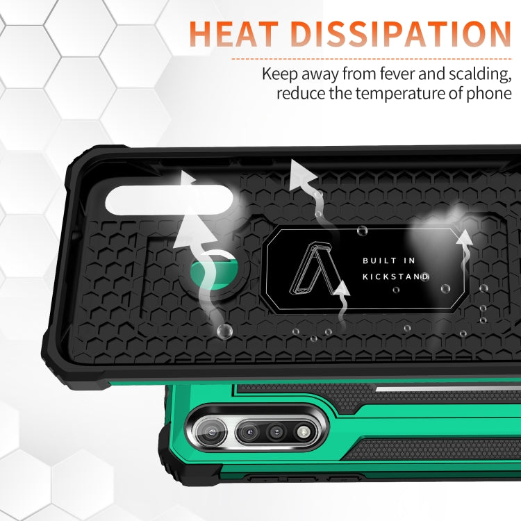 For Motorola Moto G Fast Knight Jazz PC+TPU Shockproof Protective Case with Foldable Holder