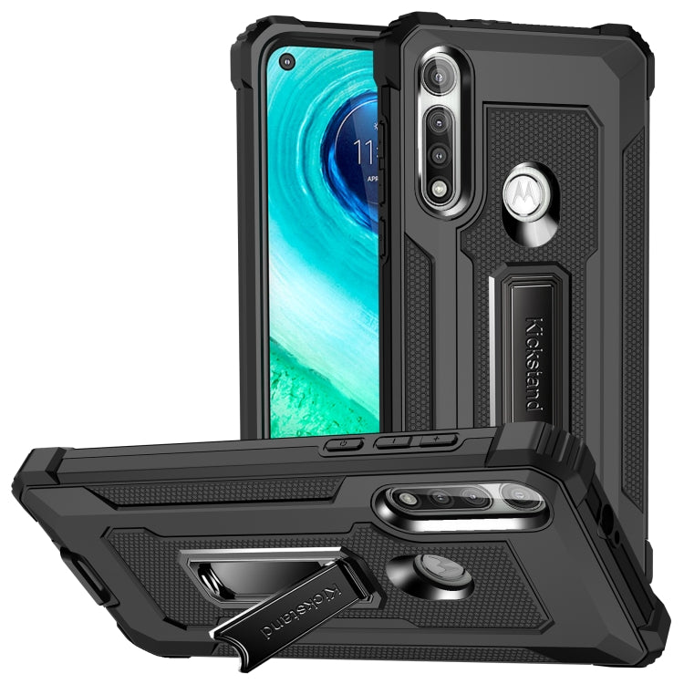 For Motorola Moto G Fast Knight Jazz PC+TPU Shockproof Protective Case with Foldable Holder
