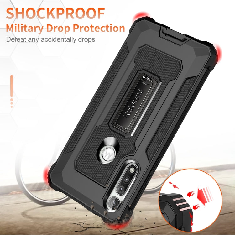 For Motorola Moto G Fast Knight Jazz PC+TPU Shockproof Protective Case with Foldable Holder