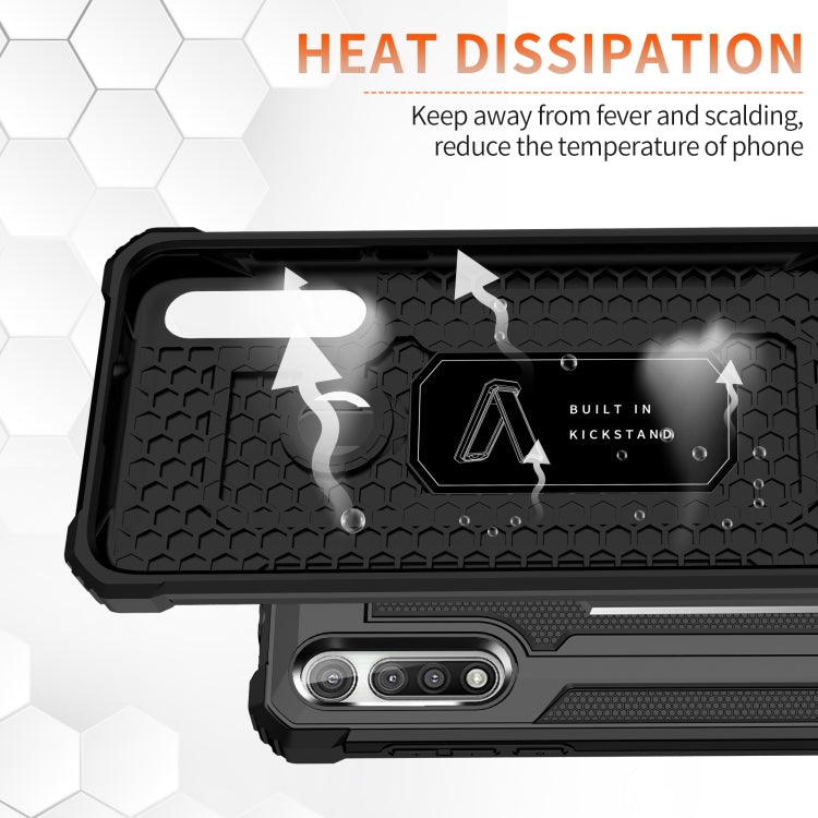For Motorola Moto G Fast Knight Jazz PC+TPU Shockproof Protective Case with Foldable Holder