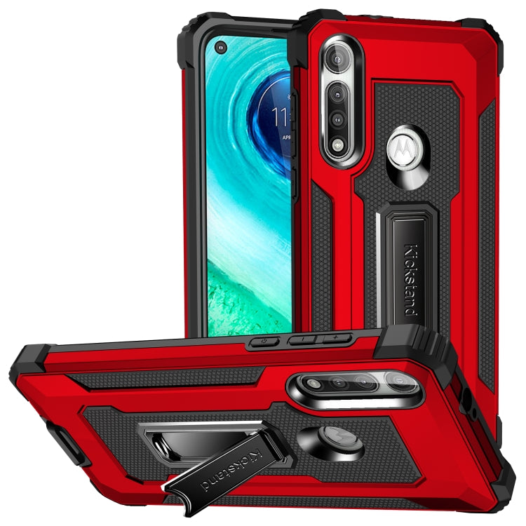 For Motorola Moto G Fast Knight Jazz PC+TPU Shockproof Protective Case with Foldable Holder
