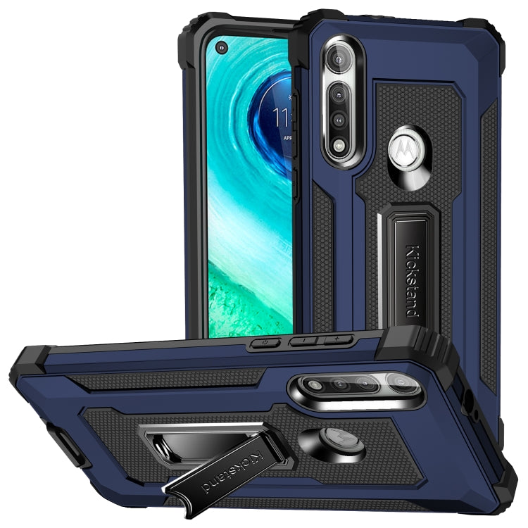 For Motorola Moto G Fast Knight Jazz PC+TPU Shockproof Protective Case with Foldable Holder