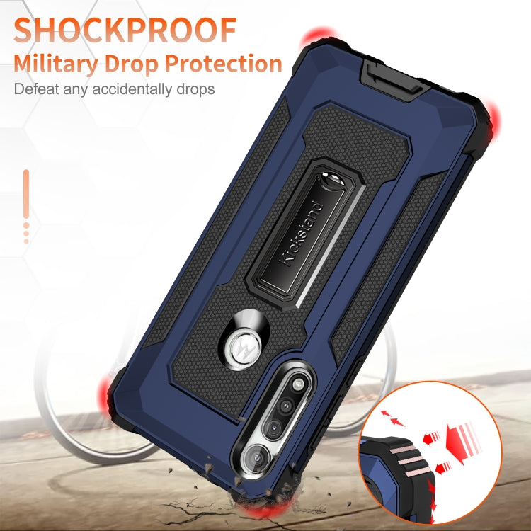 For Motorola Moto G Fast Knight Jazz PC+TPU Shockproof Protective Case with Foldable Holder