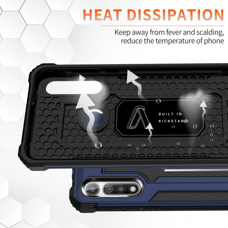 For Motorola Moto G Fast Knight Jazz PC+TPU Shockproof Protective Case with Foldable Holder