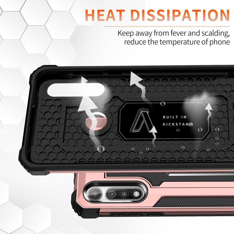 For Motorola Moto G Fast Knight Jazz PC+TPU Shockproof Protective Case with Foldable Holder