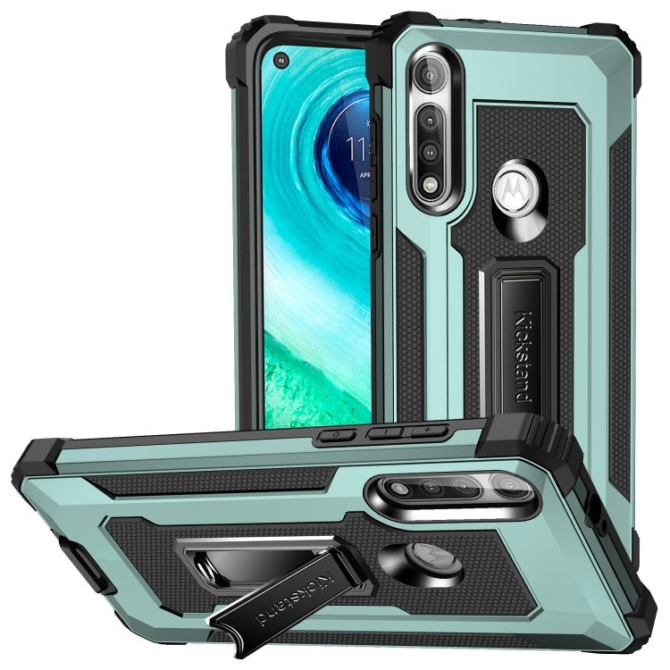 For Motorola Moto G Fast Knight Jazz PC+TPU Shockproof Protective Case with Foldable Holder