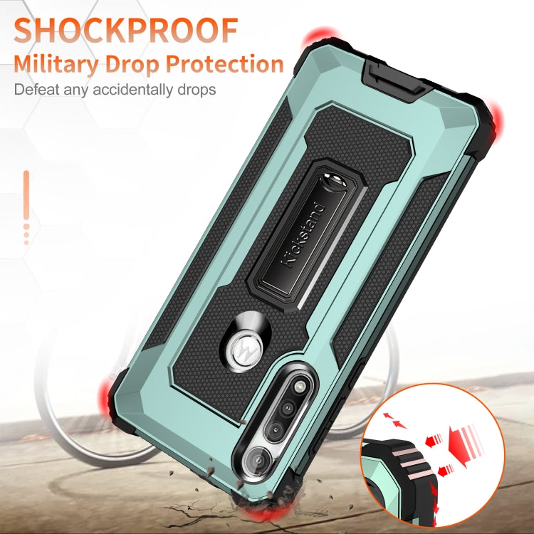For Motorola Moto G Fast Knight Jazz PC+TPU Shockproof Protective Case with Foldable Holder