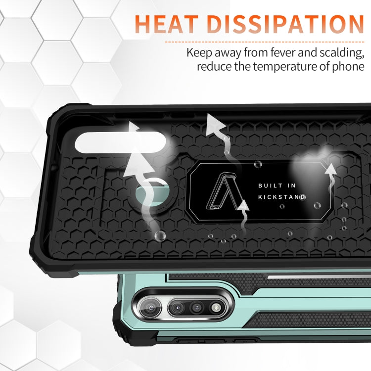 For Motorola Moto G Fast Knight Jazz PC+TPU Shockproof Protective Case with Foldable Holder
